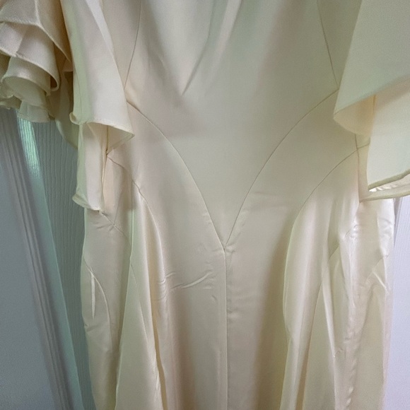 ASOS Wedding Dress - Off-White Satin, Retro Hollywood Glamour NWT Size 4 - Picture 7 of 14